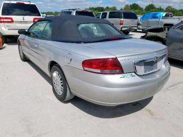 1C3EL45RX2N217156 - 2002 CHRYSLER SEBRING LX SILVER photo 3