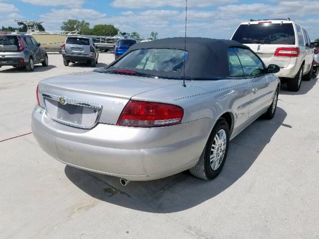 1C3EL45RX2N217156 - 2002 CHRYSLER SEBRING LX SILVER photo 4