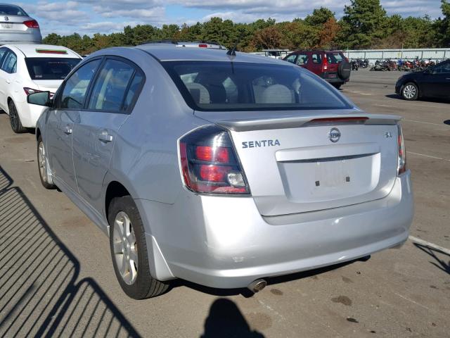 3N1AB6AP9CL667317 - 2012 NISSAN SENTRA 2.0 SILVER photo 3