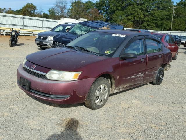 1G8AF52F93Z153732 - 2003 SATURN ION LEVEL BURGUNDY photo 2