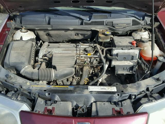 1G8AF52F93Z153732 - 2003 SATURN ION LEVEL BURGUNDY photo 7