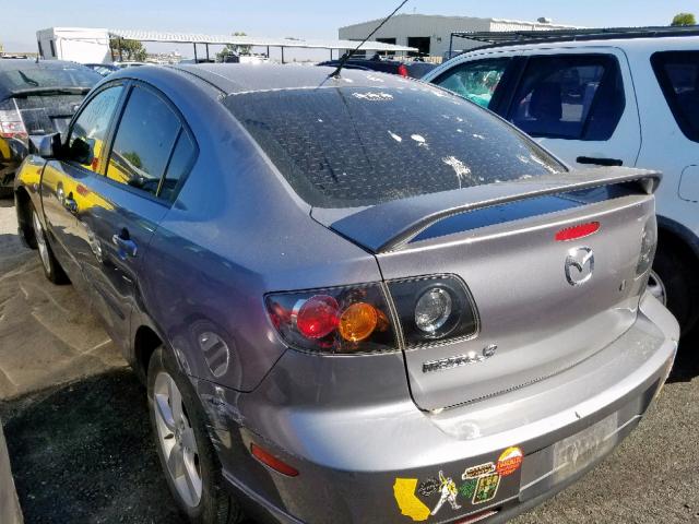 JM1BK123851324685 - 2005 MAZDA 3 S GRAY photo 3