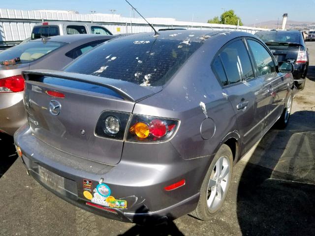 JM1BK123851324685 - 2005 MAZDA 3 S GRAY photo 4