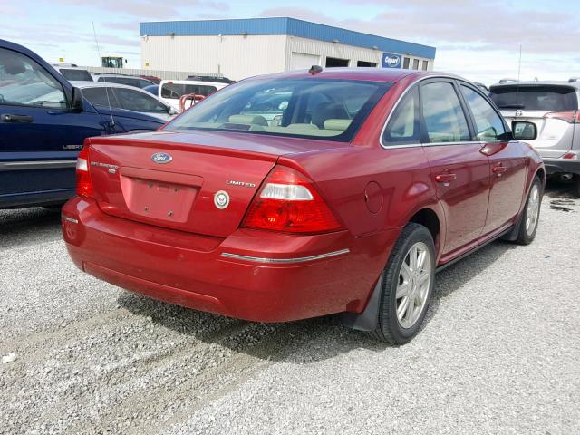 1FAHP28167G119430 - 2007 FORD FIVE HUNDR RED photo 4