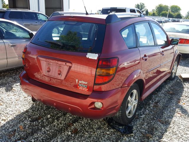 5Y2SL65856Z458963 - 2006 PONTIAC VIBE RED photo 4