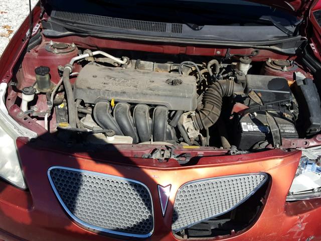 5Y2SL65856Z458963 - 2006 PONTIAC VIBE RED photo 7