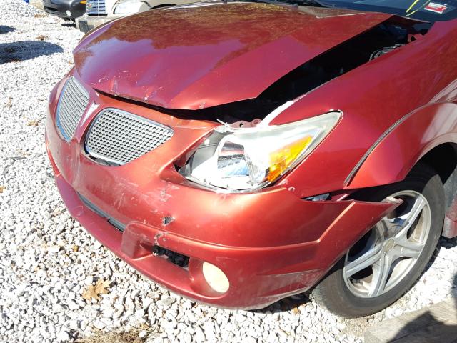 5Y2SL65856Z458963 - 2006 PONTIAC VIBE RED photo 9