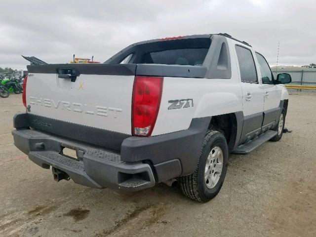 3GNEK13T63G309409 - 2003 CHEVROLET AVALANCHE WHITE photo 4