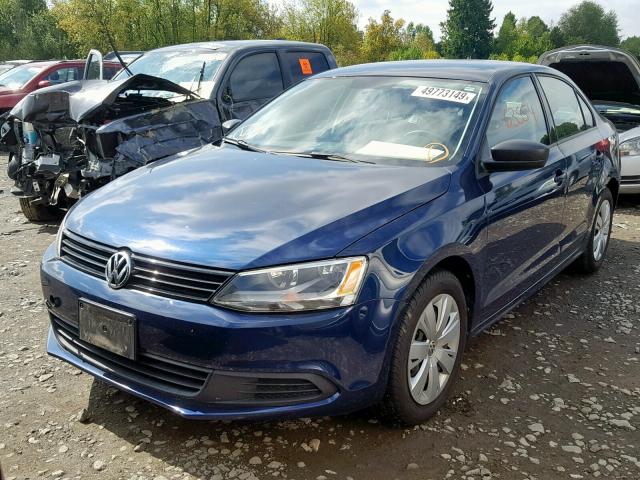 3VW2K7AJXCM389652 - 2012 VOLKSWAGEN JETTA BASE Կապույտ լուսանկար 2