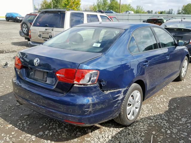 3VW2K7AJXCM389652 - 2012 VOLKSWAGEN JETTA BASE Կապույտ լուսանկար 4