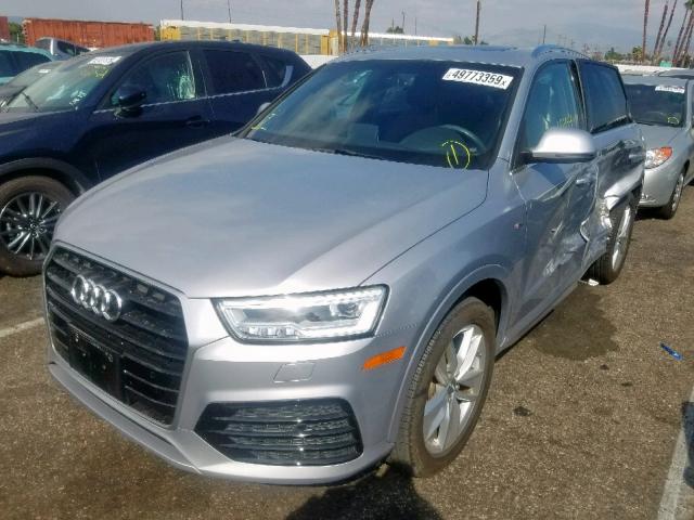 WA1HCCFS1JR003727 - 2018 AUDI Q3 PREMIUM SILVER photo 2