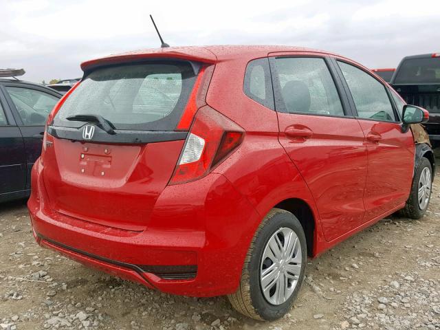 3HGGK5H48KM738594 - 2019 HONDA FIT LX RED photo 4