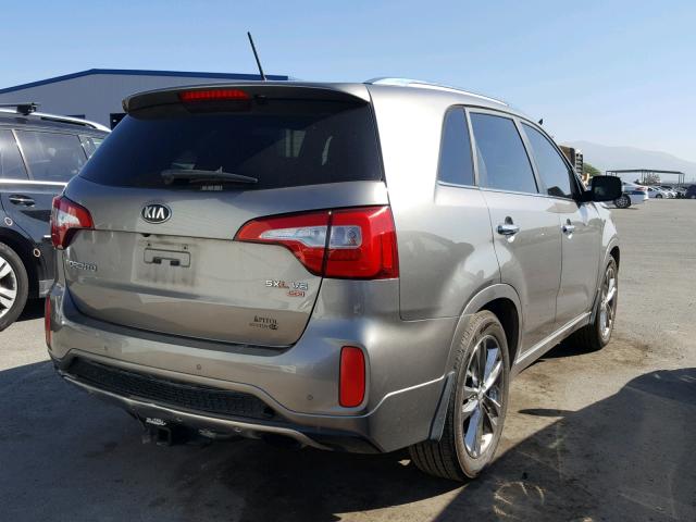 5XYKW4A77EG448120 - 2014 KIA SORENTO SX GRAY photo 4