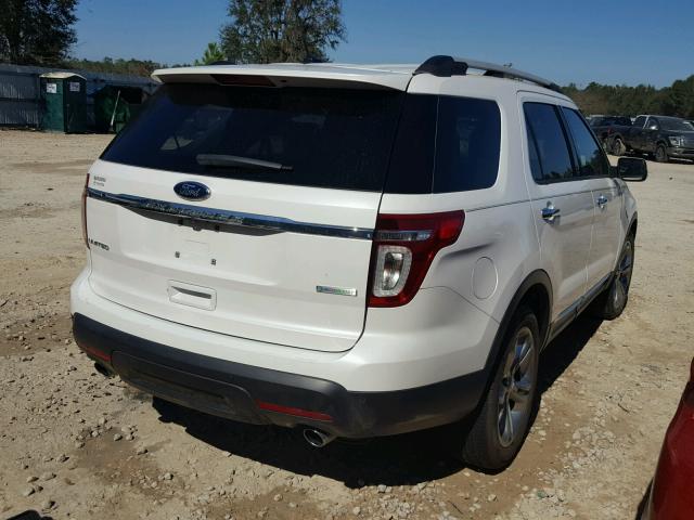 1FM5K7F90DGB51296 - 2013 FORD EXPLORER L WHITE photo 4