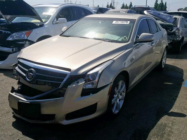 1G6AA5RA4D0141107 - 2013 CADILLAC ATS GOLD photo 2