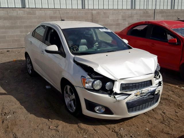 1G1JE5SB2F4186183 - 2015 CHEVROLET SONIC LTZ WHITE photo 1