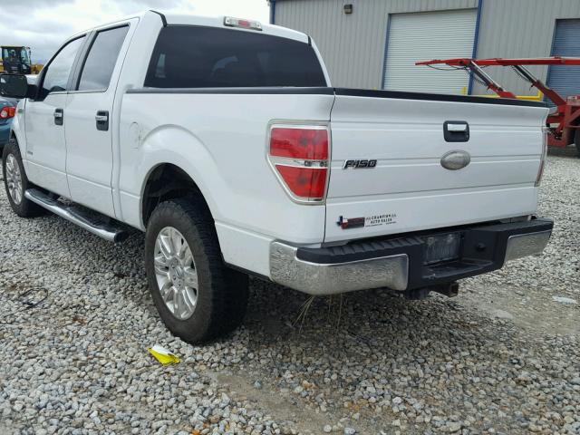 1FTFW1CT6BFB90973 - 2011 FORD F150 SUPER WHITE photo 3