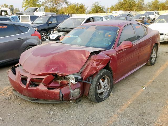 2G2WP522X41187781 - 2004 PONTIAC GRAND PRIX RED photo 2