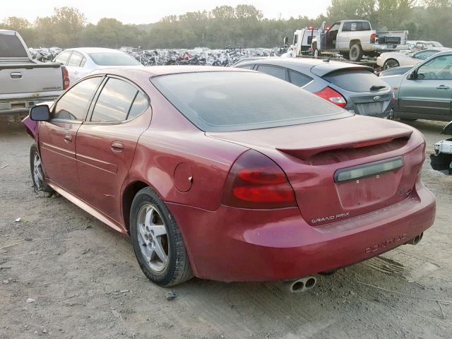2G2WP522X41187781 - 2004 PONTIAC GRAND PRIX RED photo 3