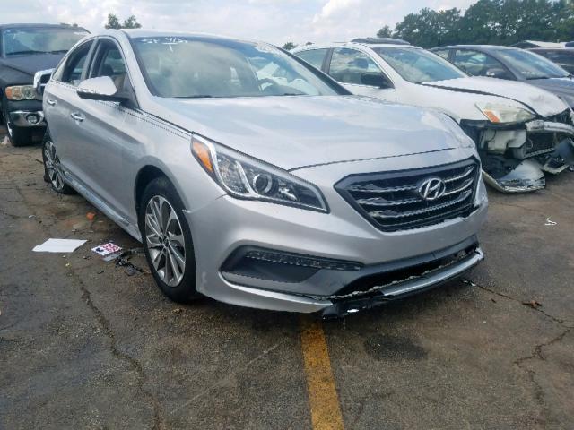 5NPE34AF6FH166459 - 2015 HYUNDAI SONATA SPO SILVER photo 1