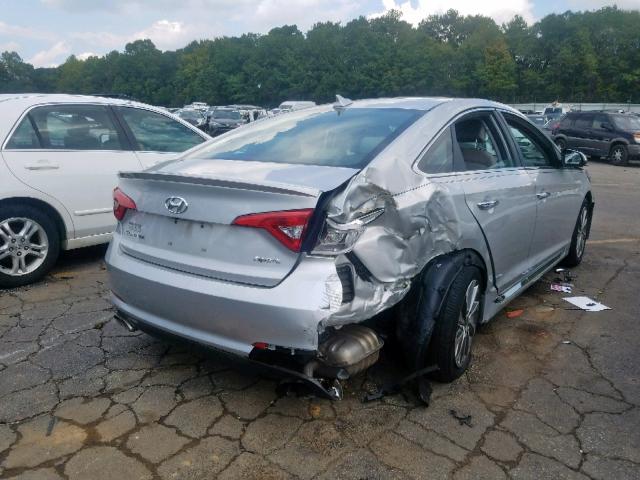 5NPE34AF6FH166459 - 2015 HYUNDAI SONATA SPO SILVER photo 4