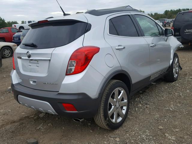 KL4CJBSB9DB121733 - 2013 BUICK ENCORE CON SILVER photo 4