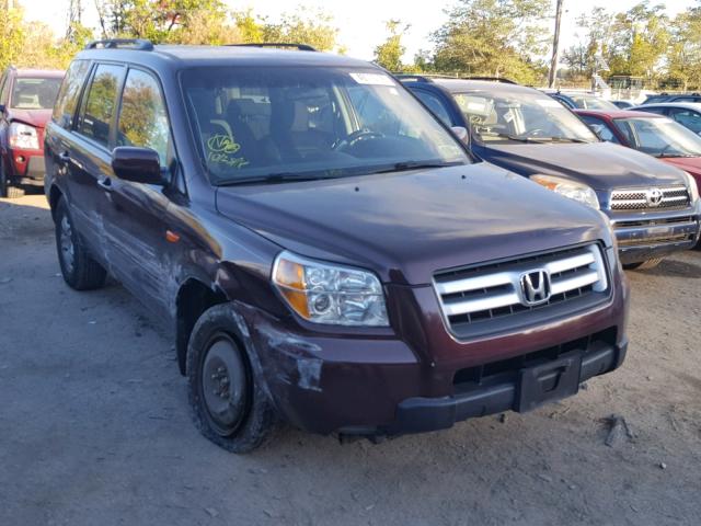 5FNYF18258B052654 - 2008 HONDA PILOT VP BURGUNDY photo 1