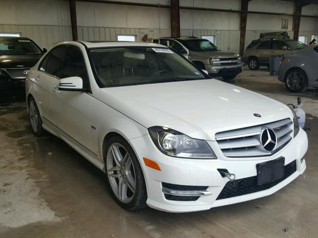 WDDGF4HB6CR214930 - 2012 MERCEDES-BENZ C 250 WHITE photo 1