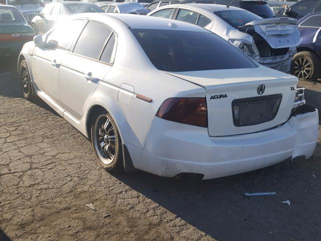 19UUA66215A068241 - 2005 ACURA TL WHITE photo 3