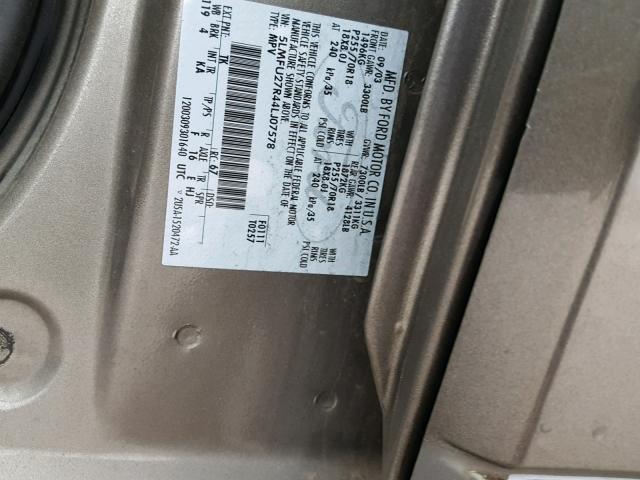 5LMFU27R44LJ07578 - 2004 LINCOLN NAVIGATOR Қоңыр фото 10