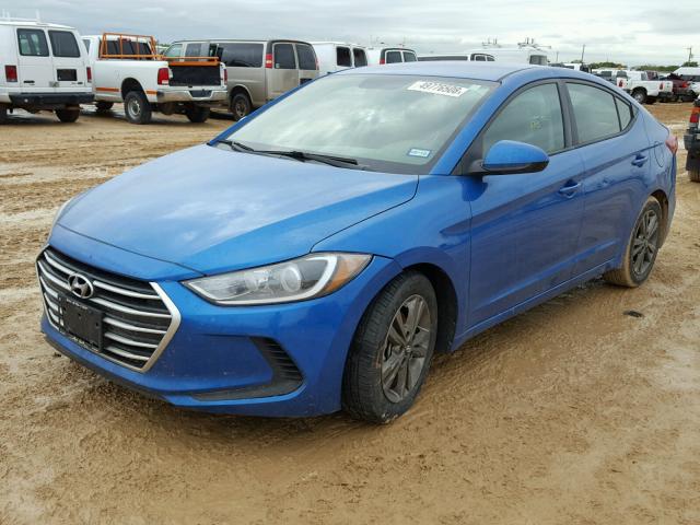 5NPD84LF6HH009124 - 2017 HYUNDAI ELANTRA BLUE photo 2