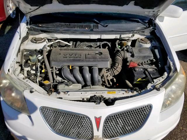 5Y2SL66885Z441958 - 2005 PONTIAC VIBE WHITE photo 7