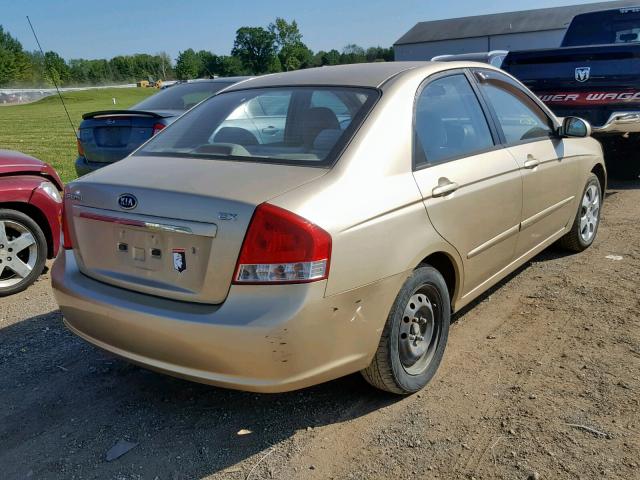 KNAFE221195657268 - 2009 KIA SPECTRA EX TAN photo 4