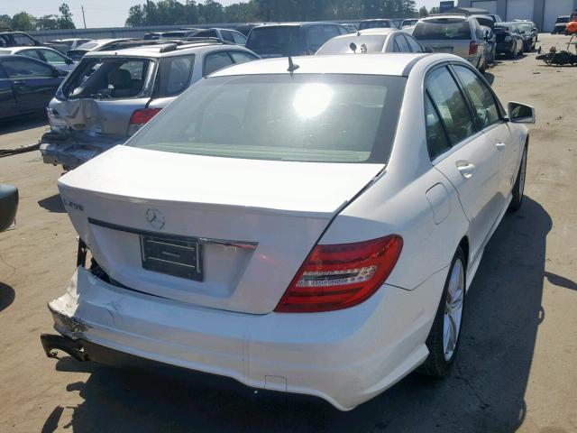 WDDGF4HB7EA943813 - 2014 MERCEDES-BENZ C 250 WHITE photo 4