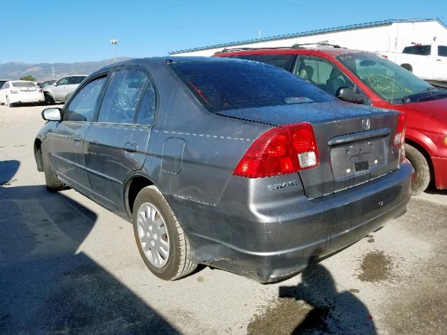 2HGES15525H633775 - 2005 HONDA CIVIC LX GRAY photo 3