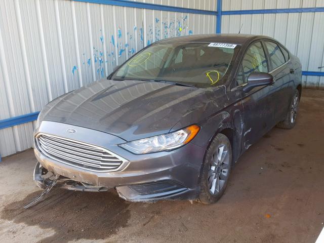 3FA6P0LU2HR314979 - 2017 FORD FUSION SE CHARCOAL photo 2