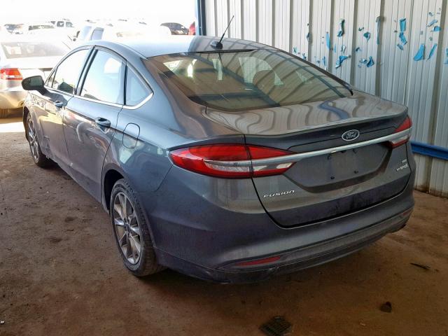 3FA6P0LU2HR314979 - 2017 FORD FUSION SE CHARCOAL photo 3