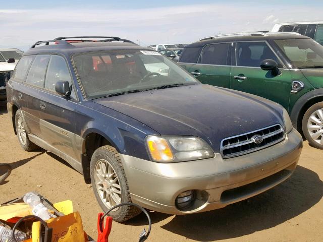 4S3BH6653Y6616954 - 2000 SUBARU LEGACY OUT BLUE photo 1