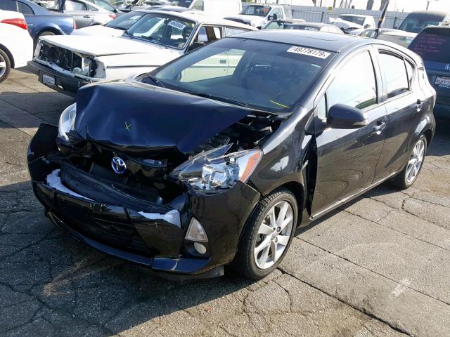 JTDKDTB33E1062659 - 2014 TOYOTA PRIUS C BLACK photo 2