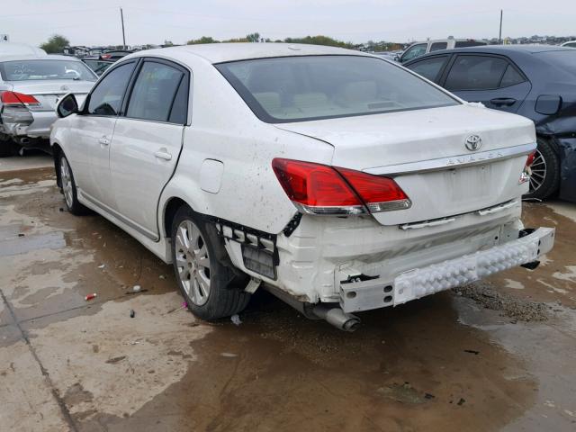 4T1BK3DBXBU395165 - 2011 TOYOTA AVALON BAS WHITE photo 3