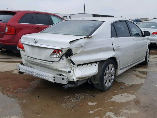 4T1BK3DBXBU395165 - 2011 TOYOTA AVALON BAS WHITE photo 4