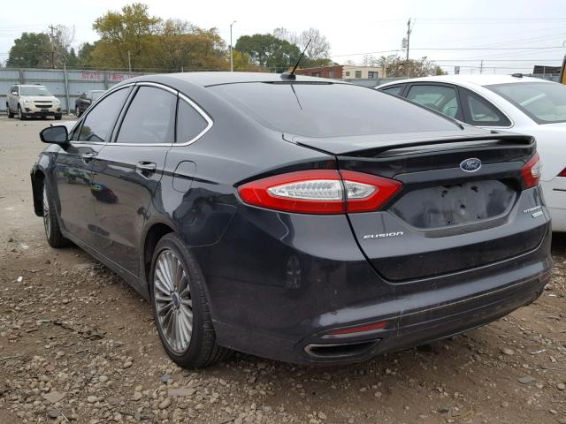 3FA6P0K93DR220598 - 2013 FORD FUSION TIT BLACK photo 3