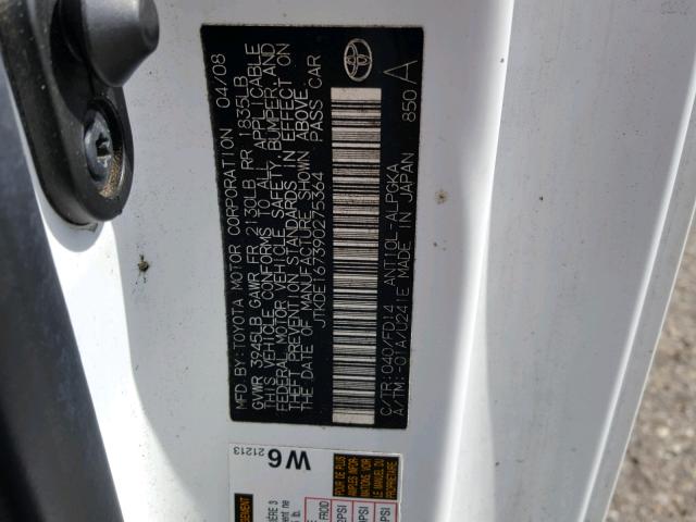 JTKDE167390275364 - 2009 TOYOTA SCION TC Ağ foto 10