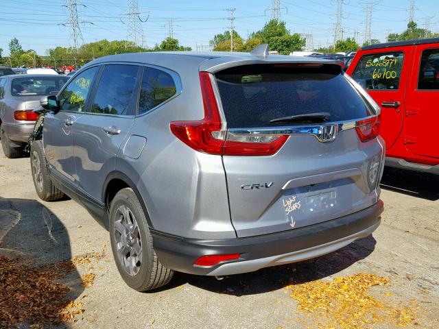 7FARW2H8XJE081060 - 2018 HONDA CR-V EXL SILVER photo 3