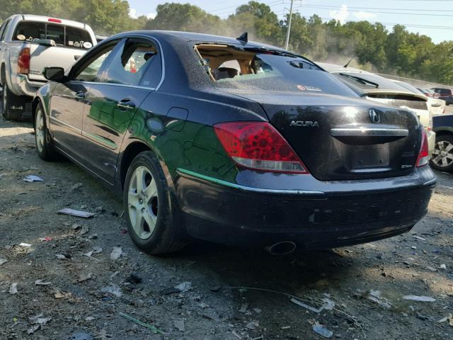 JH4KB16516C005404 - 2006 ACURA RL BLACK photo 3