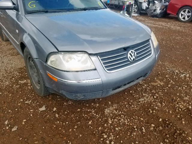 WVWRH63BX3P456275 - 2003 VOLKSWAGEN PASSAT GLX GRAY photo 9