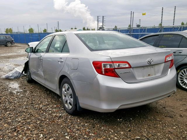 4T1BF1FK9CU002506 - 2012 TOYOTA CAMRY BASE SILVER photo 3