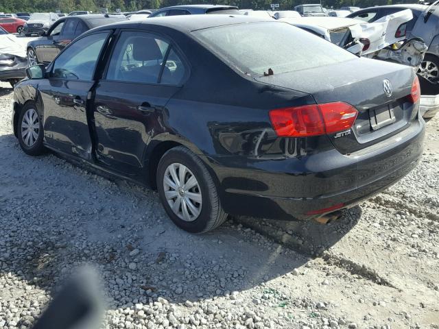 3VW2K7AJ7CM424762 - 2012 VOLKSWAGEN JETTA BASE 黑色 照片 3