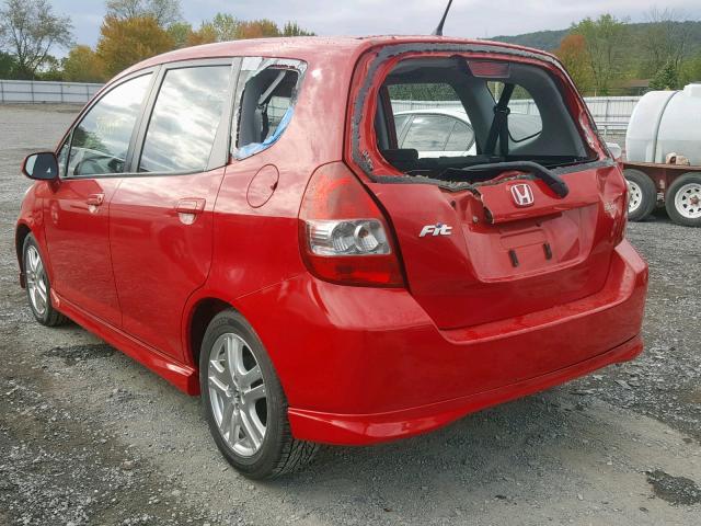 JHMGD386X7S027572 - 2007 HONDA FIT S 红色 照片 3