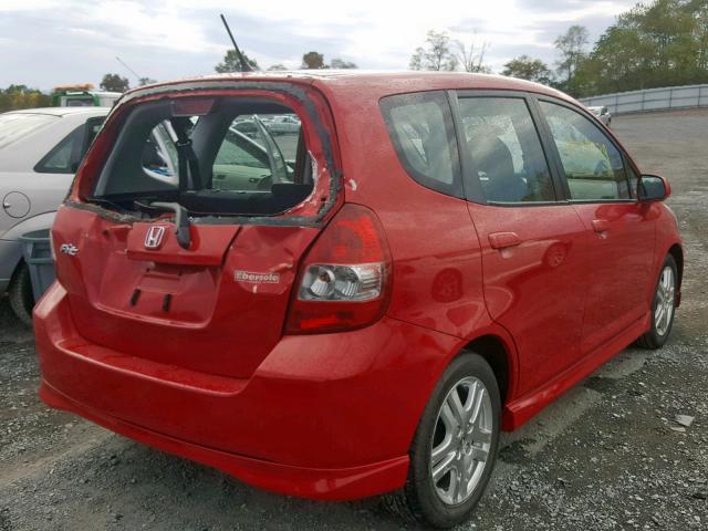 JHMGD386X7S027572 - 2007 HONDA FIT S 红色 照片 4